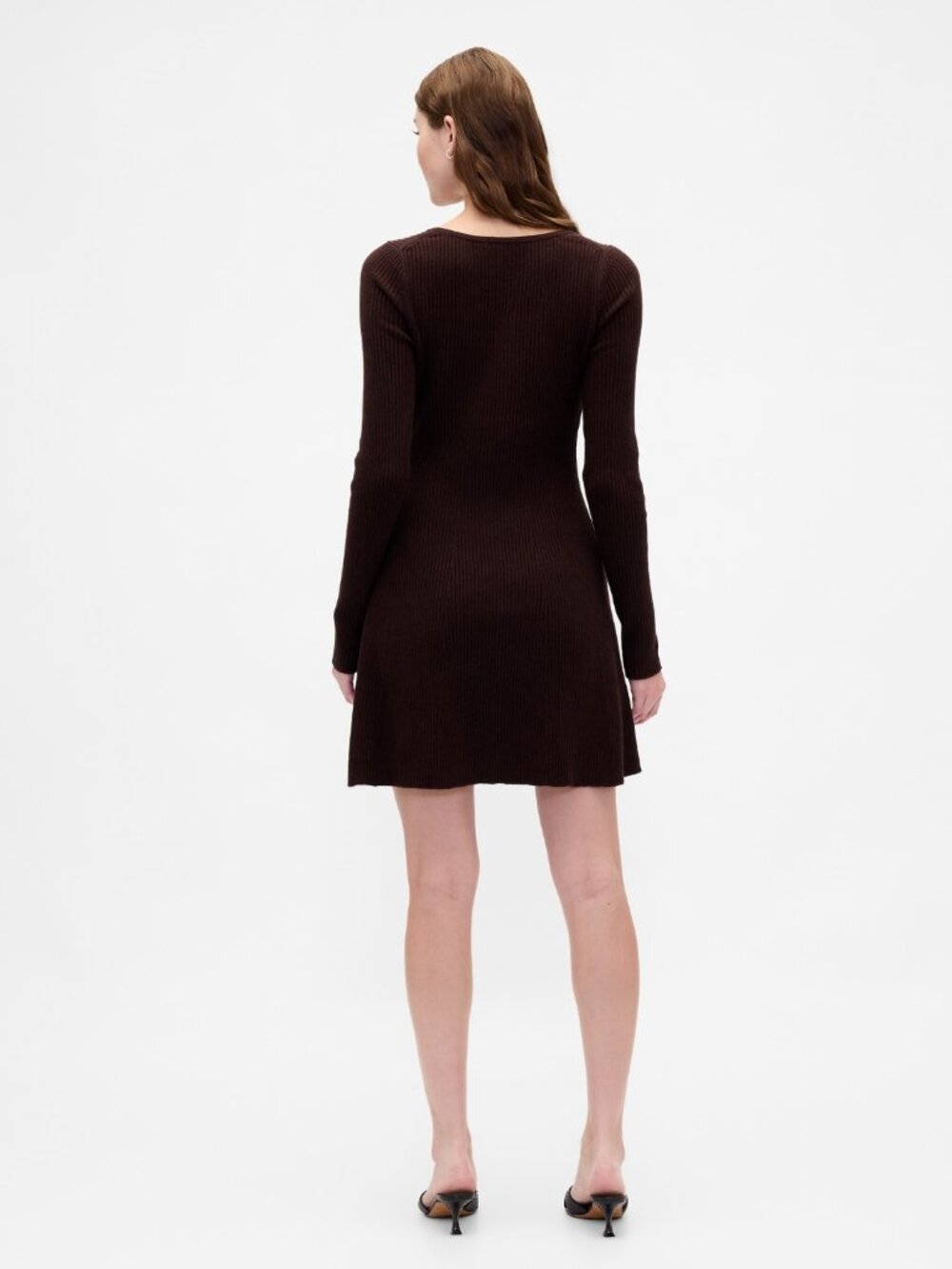CashSoft Rib Mini Sweater Dress - Picture 2 of 5